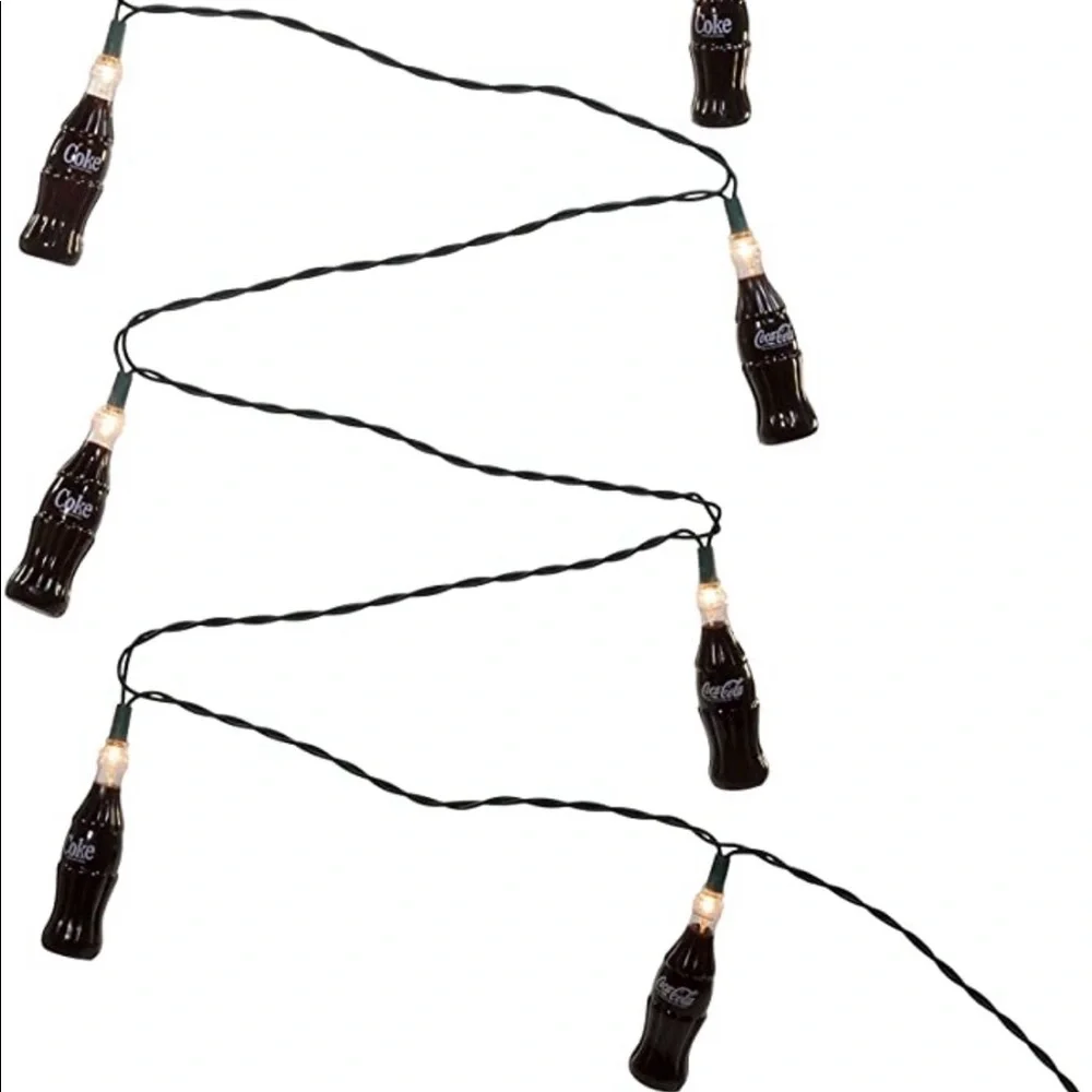 Coca Cola VTG Coke Glass Bottles String Light Set